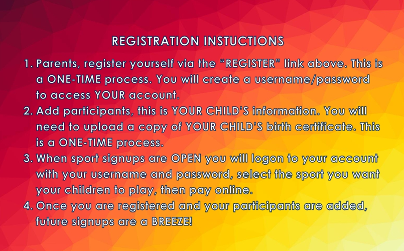 Registration Instructions